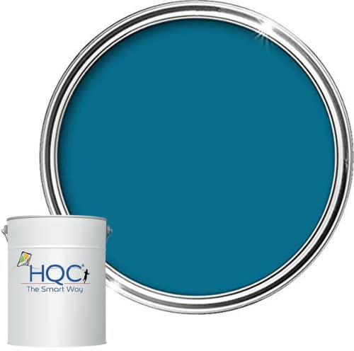 HQC Barn Paint 5L | Garden and Furniture Wood Paint | Outdoor Protection for Garden Fence | Quick-Drying Marina Blue