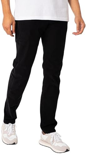 Mens Lois Sierra Black Needle Corduroy Trousers W32 L32