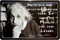 WOGEKA ART Blechschild - Halte Dich von negativen Menschen fern Albert Einstein - witziger Spruch als Geschenk-Idee Geburtstag Weihnachten Deko 20x30 cm Vintage-Design Metall 433