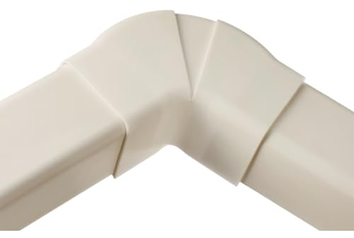 3S SuperSamaStore Coude Plat Réglable 80×60 mm pour Climatiseur, Accessoire Goulotte Clim Mono/Dual Split, Raccord Ajustable, Angle 65°-130°, Pvc Uv Stabilisé V0, Blanc Ral 9001 – Lot de 6