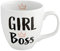 Him & I® - Jumbo Tasse mit Spruch Girl Boss - 9,5 cm - 0,45 l - Porzellan Tasse groß - Kaffeetasse - Kaffeebecher - Geschenk Idee für Beste Freundin, Mama, Schwester, Mädchen, Kollegin & Erzieherin