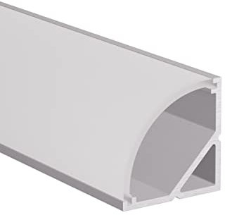 Alumino | LED Aluminiumprofil Eloxiert | 150 cm | Eckprofil | Opale Abdeckung | für 16 mm LED-Streifen | kompatibel mit Philips Hue | 1,5m | Spree