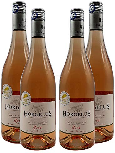 Rose Wein Set - 4x Horgelus Côtes de Gascogne Rosé 750ml (11,5% Vol)- [Enthält Sulfite]