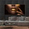 HONGC Drucke auf Leinwand Golden Sexy Lips Moderne Kunst Poster und Drucke Afrikanische Frau Kunst Gemälde Wand Schwarze Frau Leinwand Bilder 70x140cm / 27,5 x 55,1 Kein Rahmen