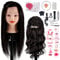 Styling Head, Hairdressing Training Head, TwoWin 18 Inch 100% Real Human Hair Cosmetology Styling Mannequin Doll with Clamp Stand and Braid Set, Suitable for Straightening, Curling, Perming