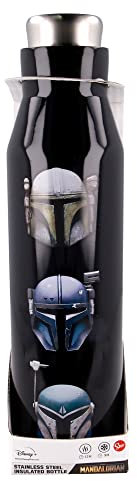 STOR Bouteille Thermo décorée de Casques du caractère mandalorien en Acier et de 580 ML de capacité.