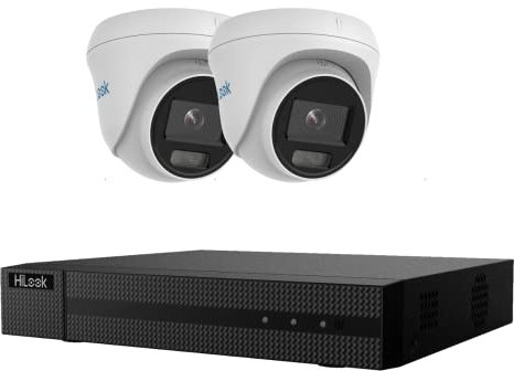 Hilook by Hikvision CCTV Camera System, 5MP IP Cameras with Colour Night Vision (from 2 to 4 Cameras), 4 Channel 8MP NVR, Pre-installed HDD (From 500GB to 10 TB) (2, 2 TB)