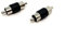 Dolphin Automotive Pair of RCA Phono Male Plug To RCA Phono Plug Joiner Audio Visual Video Coupler Adapter (Male to Male)