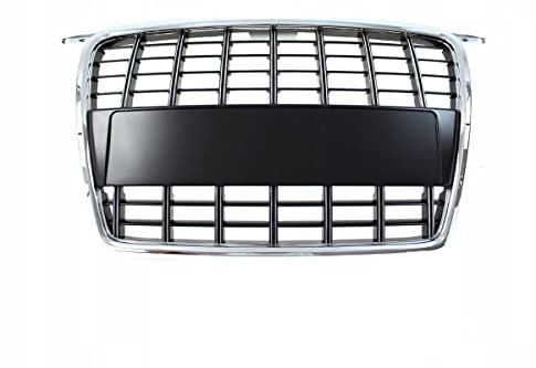 Griglia sportiva anteriore compatibile con Audi A3 8P S8-Style Cromo Nero 2005 2006 2007 2008 2009 GV-4457 Griglia anteriore centrale anteriore Sport a nido d'ape Mesh Grille Sport