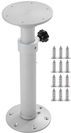 Akozon Wohnmobiltische Abnehmbares Multifunktionstisch Tischbein 445–685 mm Tischbeine Höhenverstellbar Teleskop-Aluminiumlegierung mattsilberfarben für Wohnmobil, Yacht, Wohnmobil