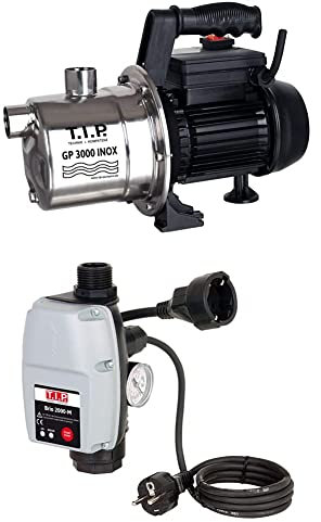 T.I.P. Gartenpumpe Edelstahl GP 3000 INOX + T.I.P. 30241 Elektronische Pumpensteuerung BRIO 2000 M