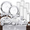 121 Pcs 70s 80s Disco Ball Bachelorette Party Decorations Disposable Paper Plates Napkins Cups Bachelorette Silver Balls Tableware Set for Wedding Cocktail Birthday Dancing Queen Party(Silver)