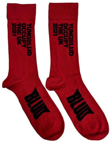 Yungblud Unisex Adult Occupy The UK Socks (7 UK-11 UK) (Red)