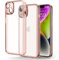 YATWIN Colored Clear Case for iPhone 13 with Matte Border, Built-in Camera Lens Protector, Non-Yellowing, Shockproof, Armour Phone Cover for Apple iPhone 13 5G - Pink