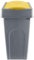 Muddy Hands 50 Litre Large Plastic Bin with Lift Top Lid Home Kitchen Rubbish Waste Recycling Dustbin (Yellow)