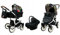 BabyLux® Bambimo Kinderwagen Set 3 in 1 - Optimal - incl. Babywanne, Buggy Sportsitz, Auto-Babyschale - Autositz - Kinderwagenset - Kombikinderwagen mit Wickeltasche, Regenschutz usw.