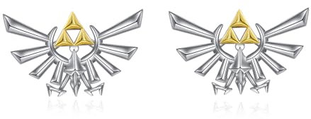 YFN Zelda Ohrringe Sterling Silber Anime Spiel Ohrstecker Triforce Schmuck Geschenke für Damen Mädchen