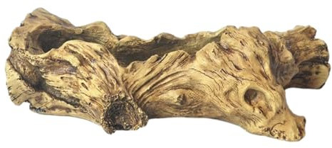 Baoblaze Vintage Harz Blumentopf, Irregulärer Sukkulententopf, Pflanzer Kräuter Kaktus Sukkulente Behälter Skulptur Halter Baumwurzel Übertopf für Indoor Home (Nicht aus Holz), Stil D