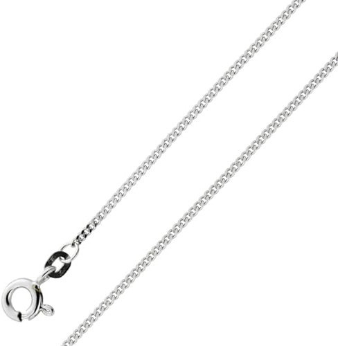 Panzerkette 1,4mm Weißgold 585 14 Karat Cuban Link Chain 45