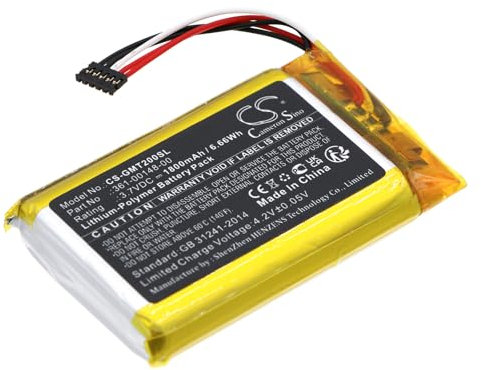 Cameron Sino Batterie de rechange pour Garmin T20 GPS Collars PN:Garmin 361-00148-00 1800 mAh / 6,66 Wh