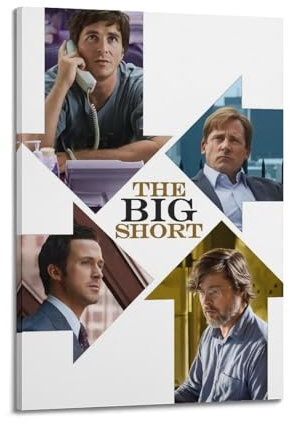 nzzmy The Big Short Poster, Vintage-Kunst, Raumdekoration, ästhetische Schlafzimmerdekoration, Leinwandposter für Schlafzimmer, 30 x 45 cm, Rahmenstil