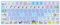 WSLUCKO Cover Skin for Apple Magic Keyboard & Magic Keyboard 2 (MLA22LL/A A1644, U.S Version), Silicone Skin Protector With Big Letter Design, Cute Cat