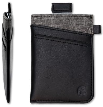 POWR Pull Up Slim Wallet. Leather Slim Wallet RFID Blocking Minimalist Credit Card Holder, Holds up to 5 Cards and Bank Notes. Luxury Leather Wallet Minimalistic Wallet