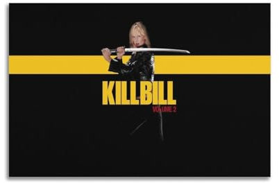FUCIIhUUN Kill Bill 2 Filmposter, dekoratives Gemälde, Leinwand, Wandposter und Kunstdruck, moderne Familienschlafzimmer-Dekoration, Poster, 20 x 30 cm