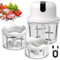 Mini hachoir Electrique,350 ml Hachoir Electrique Rechargeable USB,Hachoir A Ail Electrique,Trois Tasses,Coupe-légumes Electrique Sans Fil Pour Ail,Fruits,Viande,Légumes