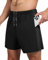 BOOJO Sporthose Herren Kurz Hosen Schnell Trocknend Sport Shorts mit Reißverschlusstasche Leicht Jogginghose Trainingshose(Schwarz,M)