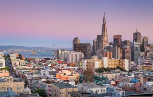 Puzzle für Erwachsene, 1000 Teile, San Francisco, Kalifornien, Skyline, glänzendes Poster, Bild, Fotodruck, Luftbild, A117, anspruchsvolles Puzzle für Freunde, Familie, Wanddekoration