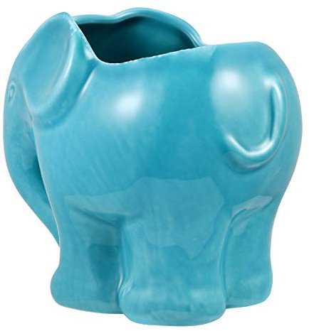 BESPORTBLE Cartoon Elefanten Keramik Blumentopf Mit Abflussloch Sukkulenten Pflanztopf Für Wohnzimmer Bürodekoration Geschenkidee Für Pflanzenliebhaber Dekorativer Übertopf in Blau