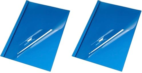 Pavo Thermo-bindemappen A4, Rückenbreite 3 mm, 25-er Pack, 11-30 Blatt, blau (Packung mit 2)