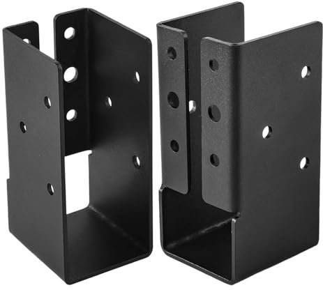 2x4 per Travi in Legno | Stabilizzatore a Scomparsa per Strutture Portanti | Set di 2 Staffe Rinforzate per Strutture Portanti Ringhiere Recinzioni Altalene Pergolati e Progetti Esterni