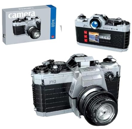 Digital Camera Building Blocks Set, 405 Pcs Retro Camera Model Building Toy, Creative Digital Camera Model Clamping Blocks, Gifts for Adults Teenagers and Children