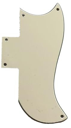 Pickguard und Tremoloabdeckung Set Vintage SG Gitarren-Schlagbrett Schwarz 3-lagiges Zelluloid(2)