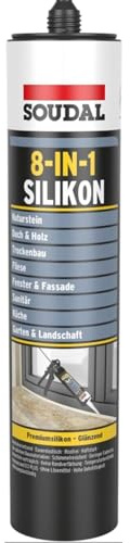 Silikon Soudal 8-IN-1 Premiumsilikon die All-in-One-Lösung (Mittelgrau)