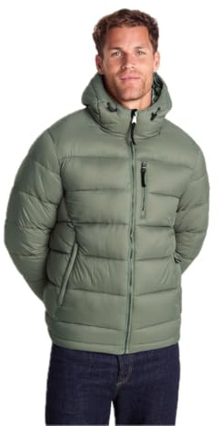 TOG24 Maloney Mens Padded Jacket Windproof Puffer Winter Insulated Quilted | Coat, Thermal, Lightweight, Adjustable hood, Zip pockets, Ribbed collar, Ribbed cuffs, Sustainable, Hiking, Skiing