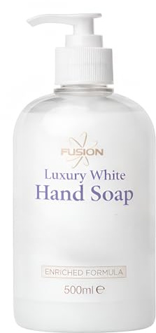 Luxury White Bactericidal Liquid Hand Soap 500ml - Creamy Antibacterial Hand Wash with Pump, Moisturising Formula for Home, Office & Washrooms (500ML, 1 Pack)