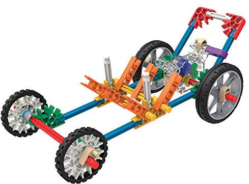 MINT-Forschung Fahrzeug-Baukasten, K'NEX Bildung, Basic Fun, 79320, Lernspielzeug für Kinder, MINT-Lernset mit 131 Teilen, Technik für Kinder, Konstruktionsspielzeug für Jungen und Mädchen Ab 8 Jahren