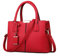 FiveloveTwo Dame Classy Satchel Handtasche Tote Handtasche Griff Tasche Umhangetasche, Burgund, 1