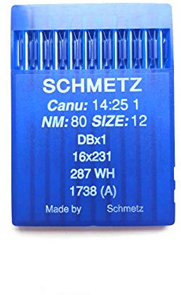 Schmetz Industrial Sewing Machine Needles: 16x231 CANU 14:25 1 (Packet of 10) (12/80)