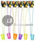 Lg Import Lot de 12 Collier Perles avec Verre Shooter Fluo Mix