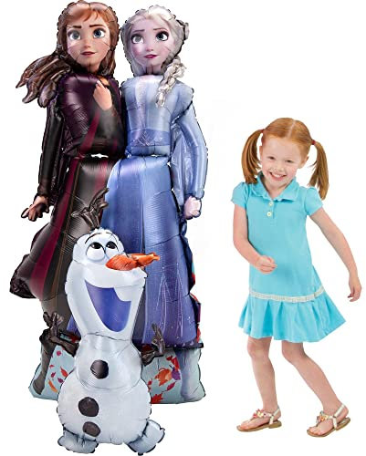 (PKT) AWK: Frozen II Elsa Anna & Olaf Foil Airwalker Balloon
