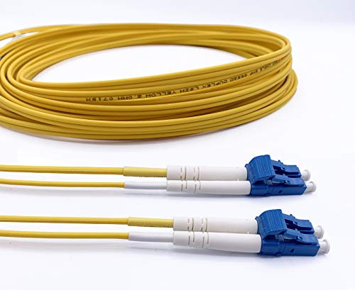 Elfcam® - Cable de Fibra Óptica LC/UPC a LC/UPC OS2 Monomodo Duplex 9/125um LSZH, 5M