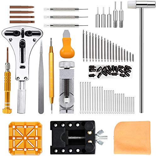 Viccess 210Pcs Kit de Réparation de Montre,Montres Kit Professional Outil de Réparation Montre Kit pour Débutants Professionnels Horlogers Collecteurs