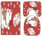 A.Monamour Badezimmer Badematte 3 Teilig Set Japanische Glückliche Katze Ozeanwellen Sakura Blumen Flanell WC Toilette Deckel Deckt Bad Matte Teppich Badteppiche Badvorleger Badgarnitur Vorleger