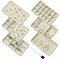 Nwvuop 6 Stück Schmucktablett Samt Stapelbar Schmuck aufbewahrung organizer fur Ring ohrringe ketten Schmucktablett für Schublade Beige