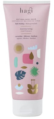 Hagi Bali Holiday Natürliche Feuchtigkeitsspendende Körperlotion | Monoi-Öl, Sheabutter, Aprikosenkernöl | Reinigend, Beruhigend | Bodylotion | Vegan | Natürliche Inhaltsstoffe | 200 ml