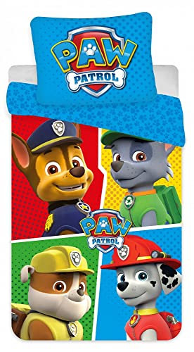 Paw Patrol Jungen Bettwäsche Set Bettbezug Kinder Wendebettwäsche 140×200cm